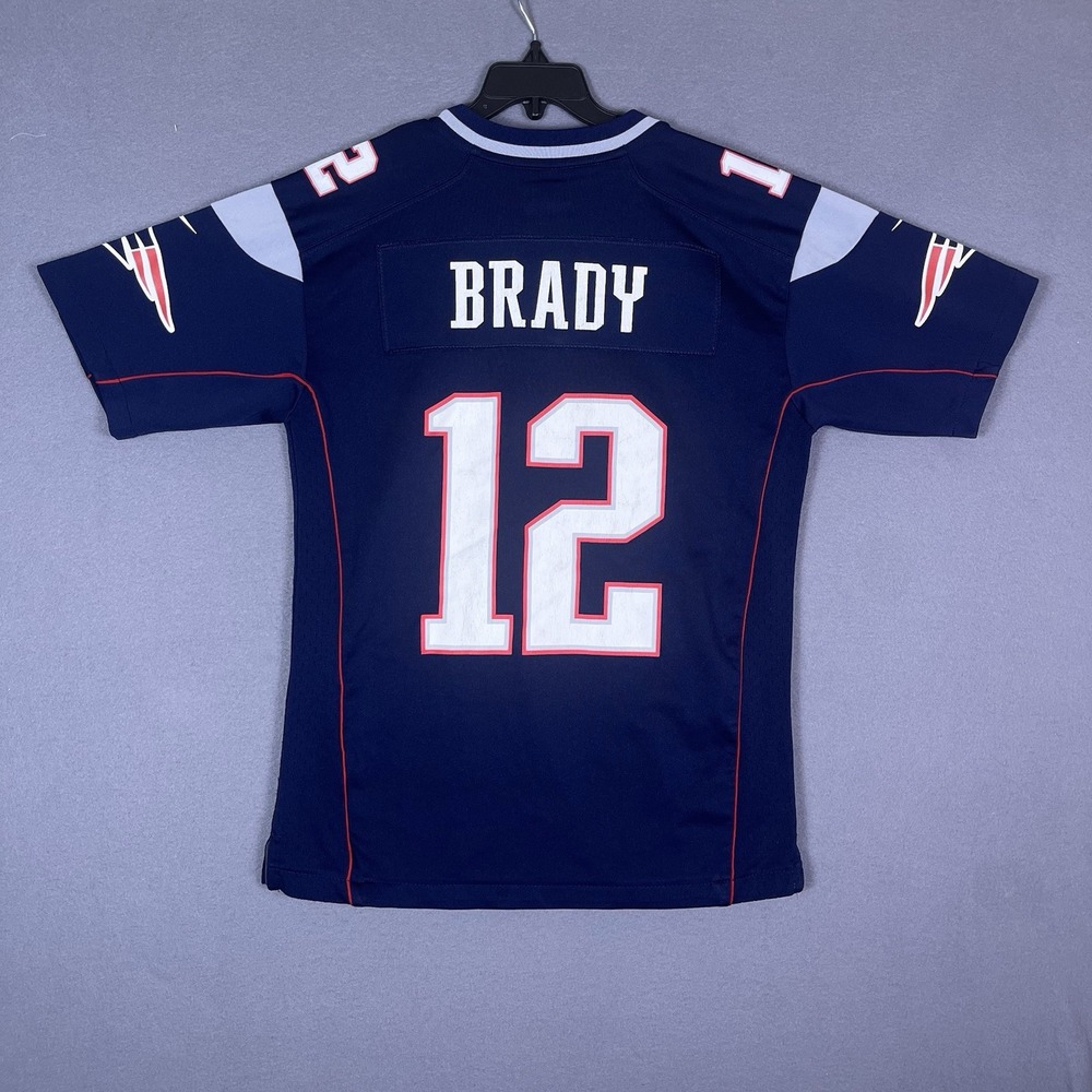 New England Patriots Tom Brady Jersey W/ Super Bowl 53, Youth M (10/12)